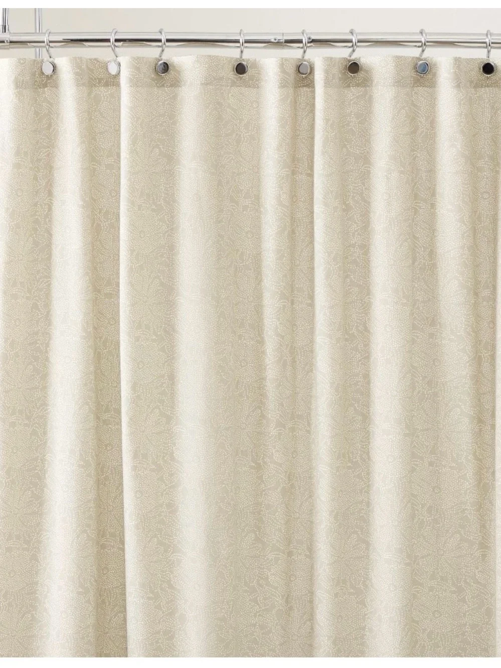 West Elm 100% Cotton Dotted Floral Shower Curtain 72”w x 74”l